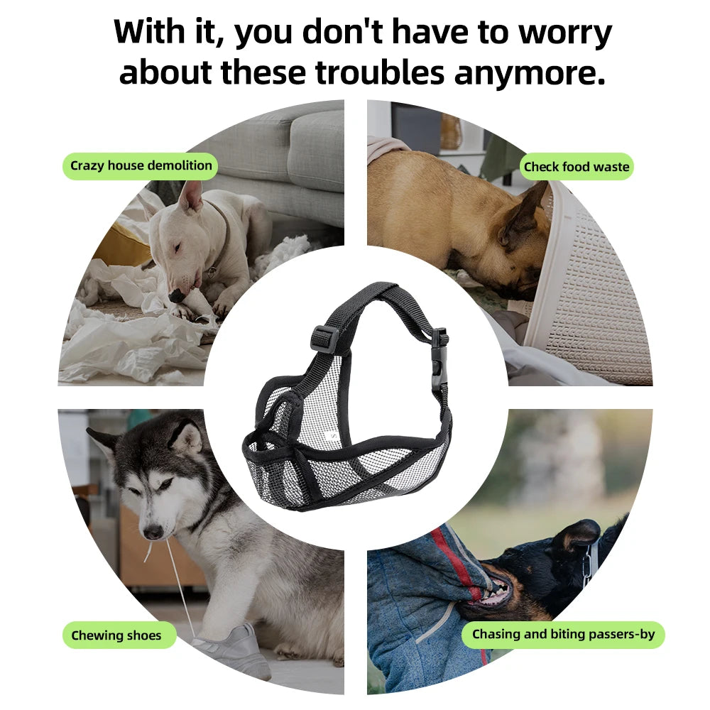 Dog Muzzle for Short-snouted Dogs Preventing Barking French Bulldogs Breathable Muzzle Prevent Accidental Ingestion Pet Products