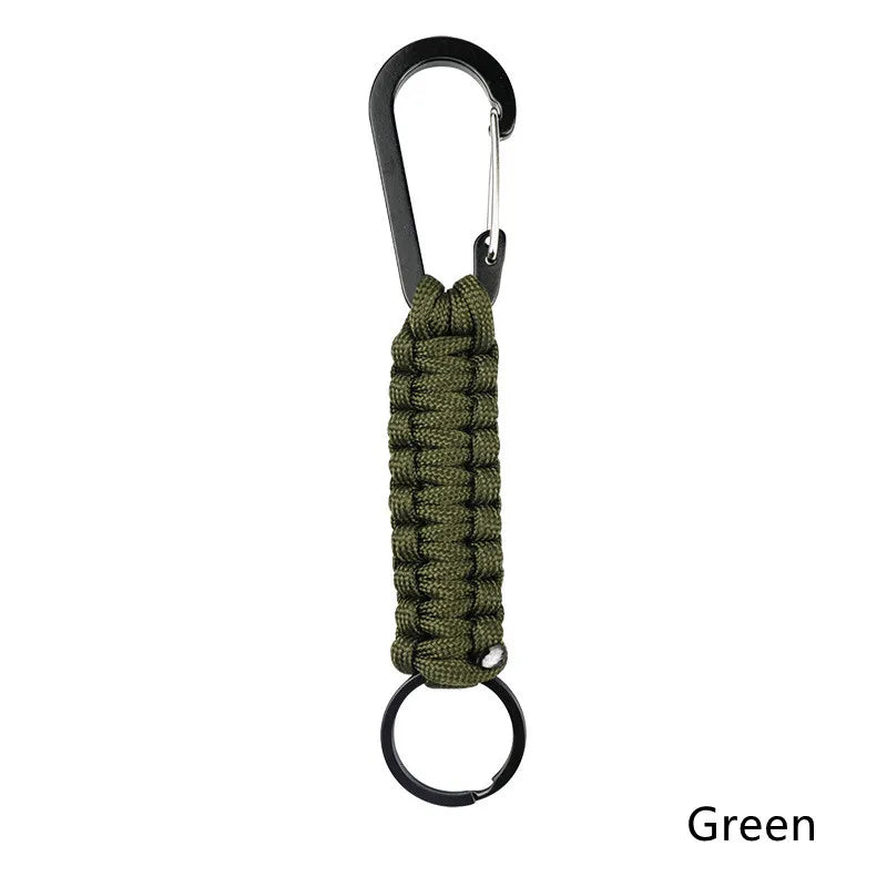 Tactical Paracord Keychain Survival Lanyard with Carabiner Cli