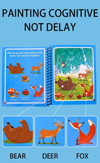 Magic Water Drawing Book with Reusable Coloring Pen for Kids Fun