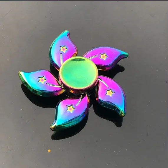 Rainbow Metal Fidget Spinner Stress Relief Finger Toy for All Ages