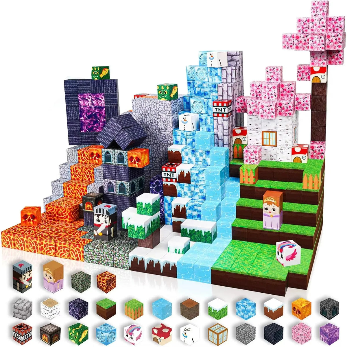 Sensory Montessori Magnetic Stacking Cubes