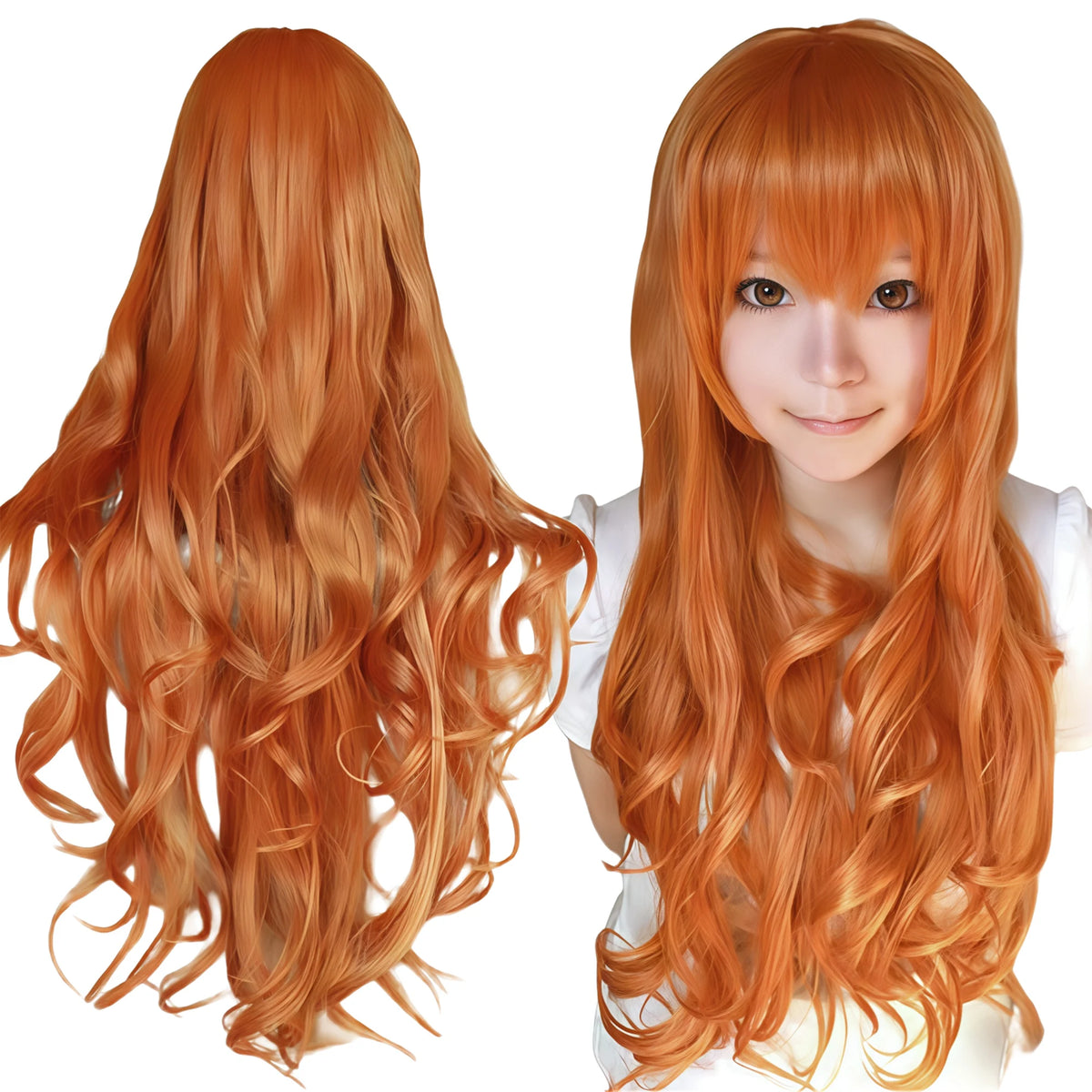 Synthetic Hair Pure White Lolita Long Cosplay Wig Curly Griffith Anime Wigs Halloween Inuyasha Costume Wig for Girl