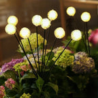 Solar Powered Plush Ball Lights for Outdoor Courtyard Atmosphere Decoration, Lawn Decoration, Dandelion Ground Mounted Lights
