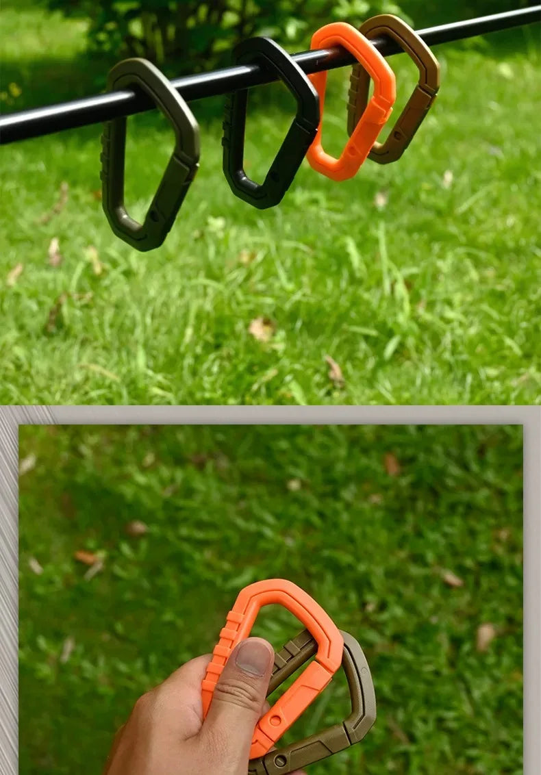 Tactical MOLLE Carabiner Clip EDC Keychain for Camping Gear