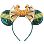 Sequin Mouse Ears Bow Headband for Women & Girls