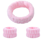 Face Wash Headband & Absorbent Wristband Spa Set