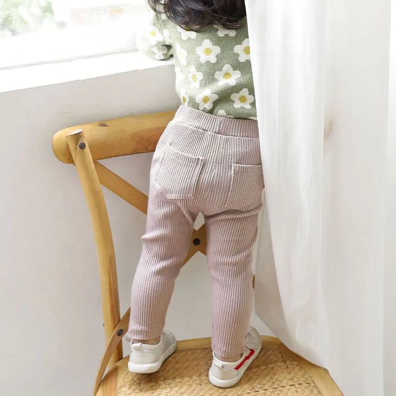 Baby Girls Boys Pants Kids High Waist Cotton Big PP Pant Spring and Autumn Girl Leggings Trousers Children Clothes 0-6 Years