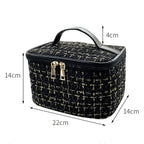 Knitted Portable Makeup Bag with Large Storage Capacity