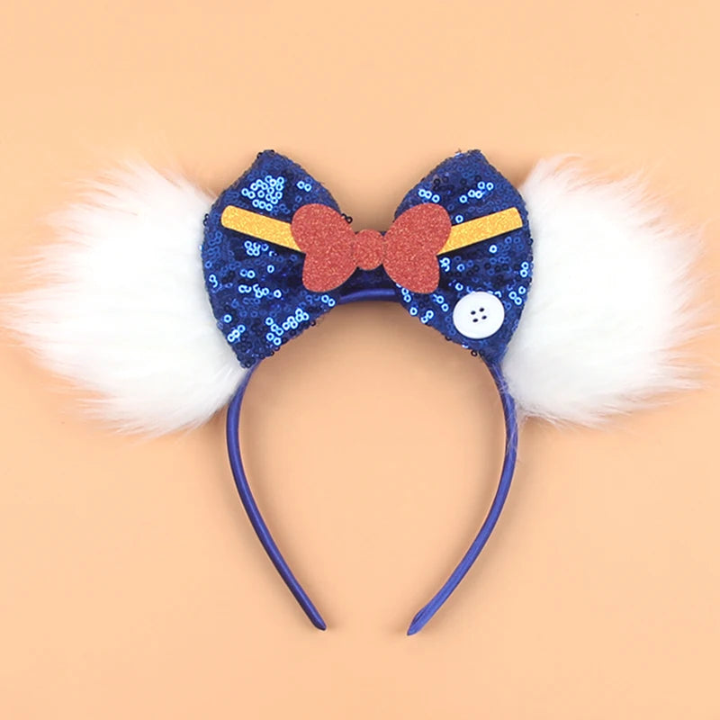 2026 Trip Mouse Ears Headband for Girls Women Sequin Castle 5"Bow Hairband Festival Party Cosplay DIY Hair Accessories