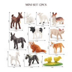 Mini Farm & Wildlife Animal Figurine Set