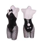 ROLECOS Game Red Black Bunny Suit Women Elastic Leather Fabric Sexy Cosplay Suit Halloween Christmas Jumpsuits