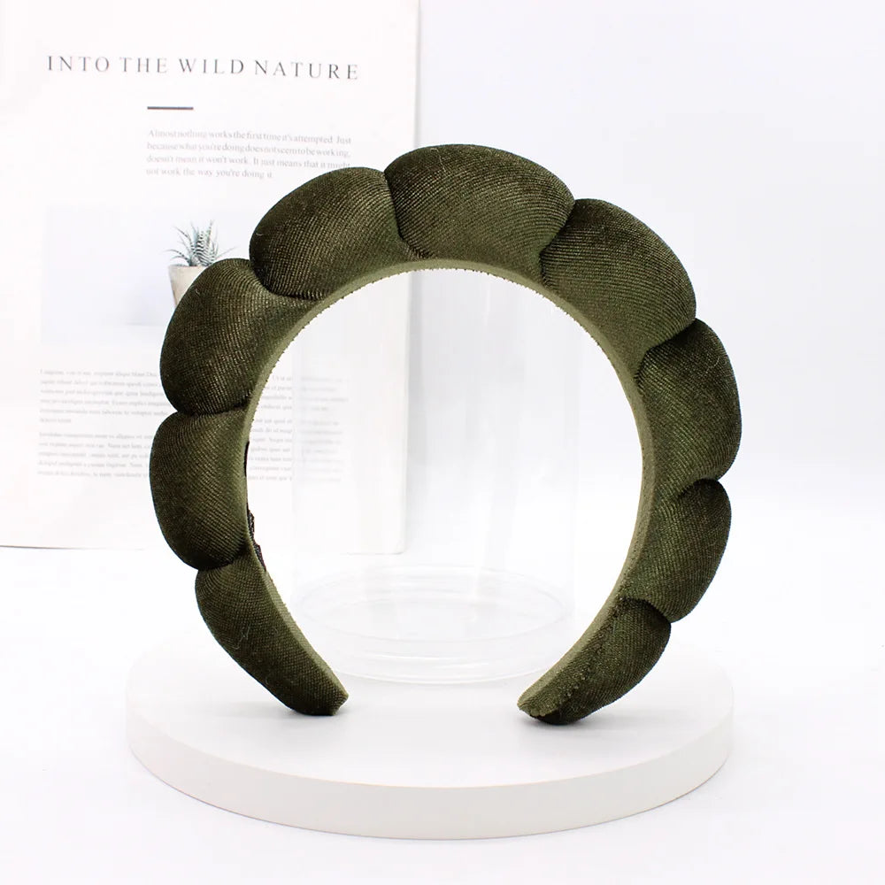 Velvet Sponge Spa Headband for Face Washing & Skincare