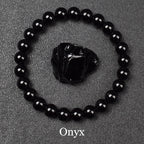Natural Golden Obsidian Stone Beads Bracelet Men Women Golden Light Rainbow Obsidian Raw Stone Round Bead Natural Energy Jewelry