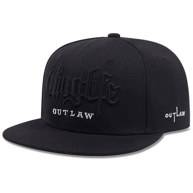 Thug Life Embroidery Snapback Baseball Cap for Streetwear Style