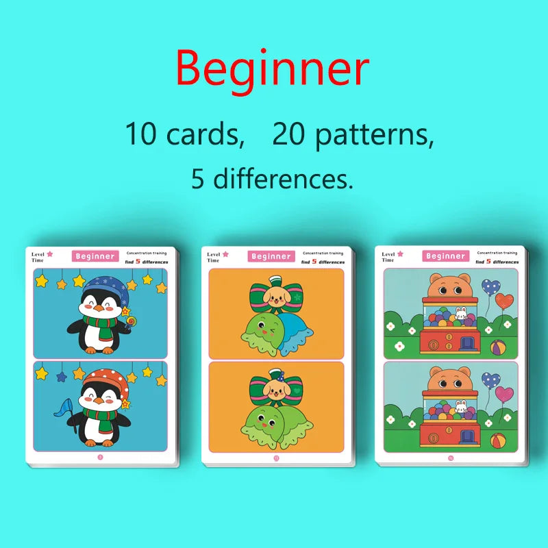 Find the Difference Reusable Activity Cards for Kids