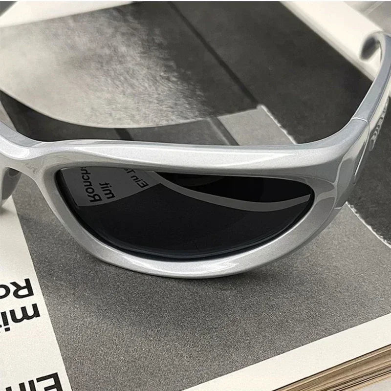 Y2K Wrap Around Sunglasses UV400 Punk Sport Fashion Eyewear for Men & Women