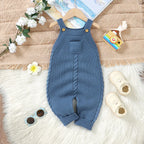 Baby Rompers for Boys Girls Solid Sleeveless Knitted Jumpsuits Playsuits 0-18m One Piece Newborn Netural Outfits Toddler Clothes