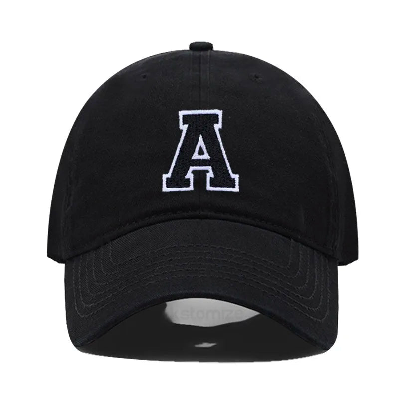 Initial Letter Embroidery Baseball Cap for Casual Sport Style