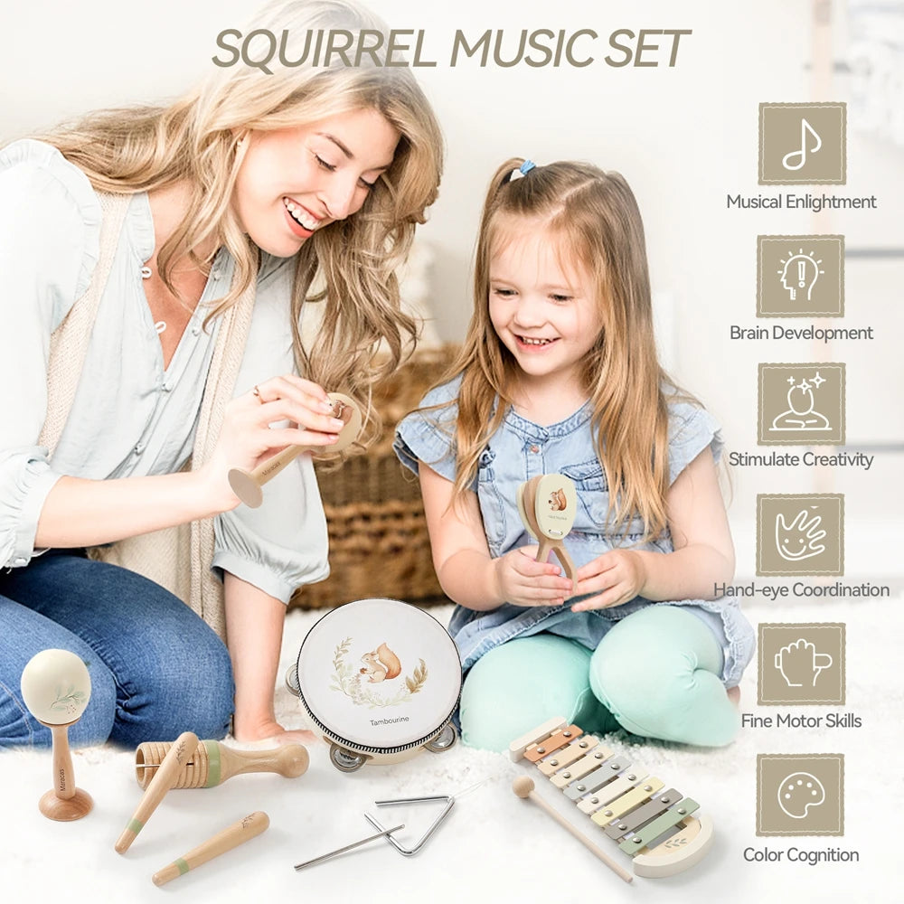 Montessori Wooden Musical Instrument Toy Set