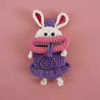 Funny Crochet Sausage Mouth Keychain Key Holder Pouch