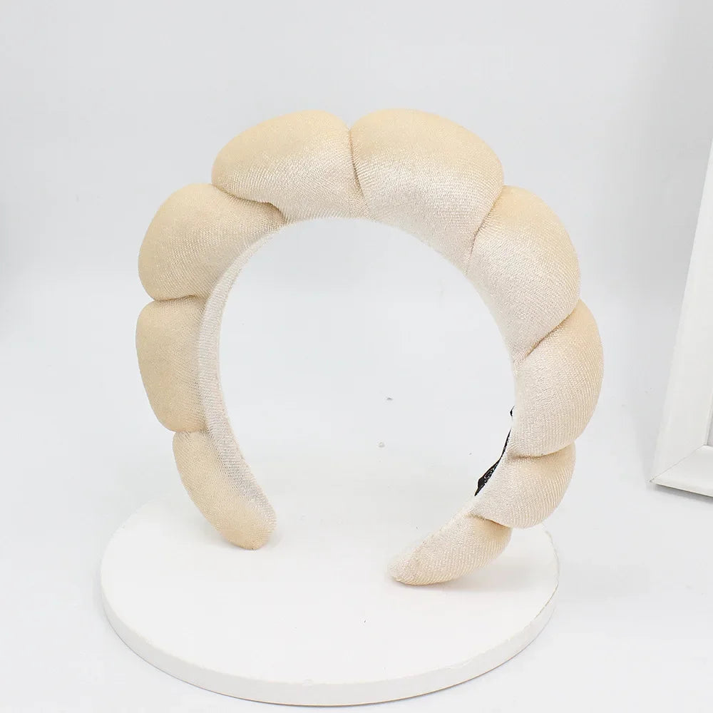 Velvet Sponge Spa Headband for Face Washing & Skincare