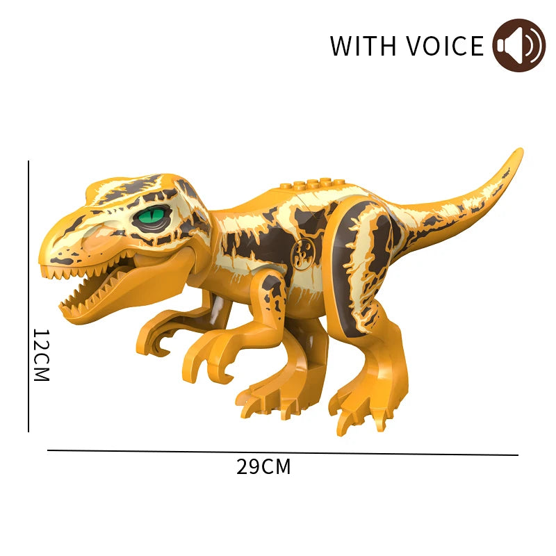 Jurassic Raptor Building Blocks Mini Dinosaur Construction Toy Set