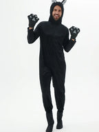 Adult Cosplay Black Cat Costume Animal Onesie Suitable for Halloween Party Dance Jumpsuits Costumes Props Suit Woman Men