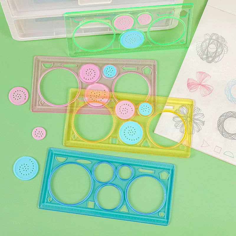 Creative Spirograph Geometry Drawing Stencil Art Set for Kids
