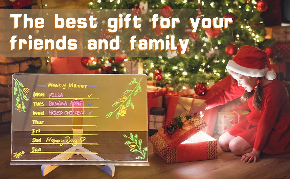 LED Drawing Board for Kids – Light Up Erasable Memo Board