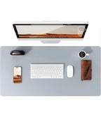 Large Mouse Pad,Office Desk Mat, Leather Desk Pad Protector, Non-Slip PU Leather Desk Blotter, Laptop Desk Pad