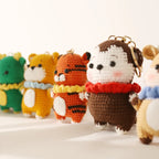 Cute Rabbit Crochet Keychain Handmade Bunny Bag Charm