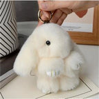 Soft Rabbit Fur Keychain Bag Charm for Women Handbag Accessory