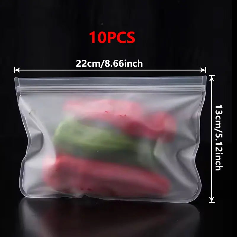 Reusable Silicone Food Storage Bags – Leakproof Freezer Storage Set