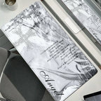 Anime Aesthetics Mousepad Black White Angel Mouse Pad Office PC Keyboard Desks Decort DeskMat Office Accessories E-Sports Carpet