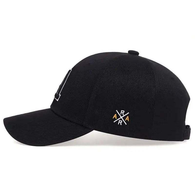 Letter A Embroidery Baseball Cap for Unisex Casual Outdoor Style