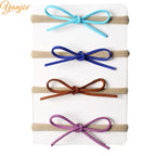 Classical Suede Bow Baby Nylon Headband for Girls