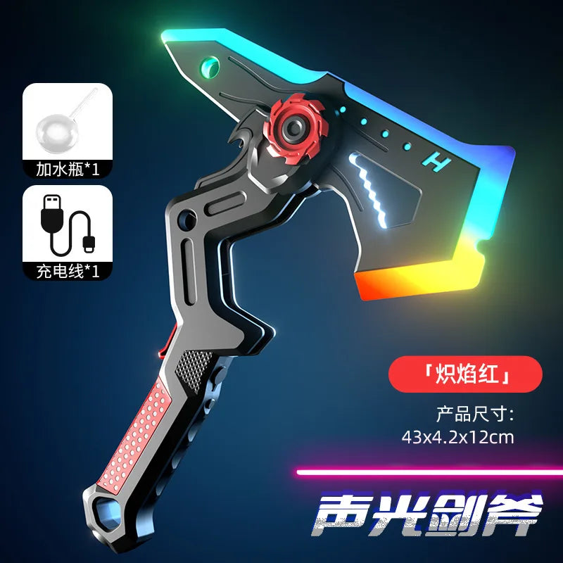 New cool battle axe catapult laser sword dual form shadow sword axe boy luminous sword toy