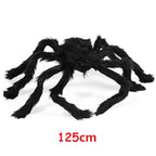 30/90/150cm Halloween Black Scary Giant Spider Huge Spider Web Halloween Decor Home Bar Haunted House Prop Holiday Outdoor Decor