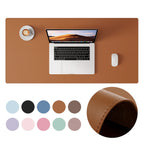 Desk Pad Protector, Mouse Pad, Office Desk Mat, Non-Slip with Stitched Edges PU Leather Desk Blotter for Office Home School