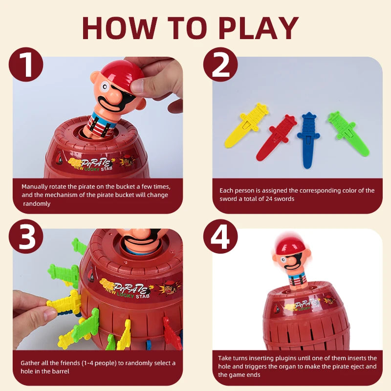 Pirate Bucket Shark Attack Finger Bite Interactive Family Party Game