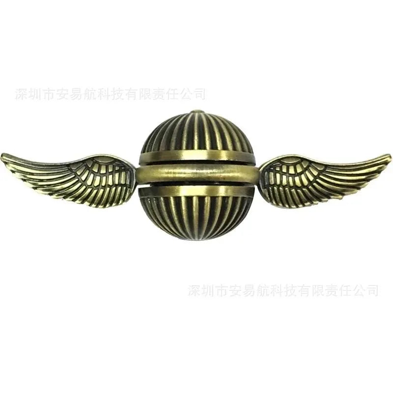 Golden Snitch-Inspired Metal Fidget Spinner Stress Relief Toy