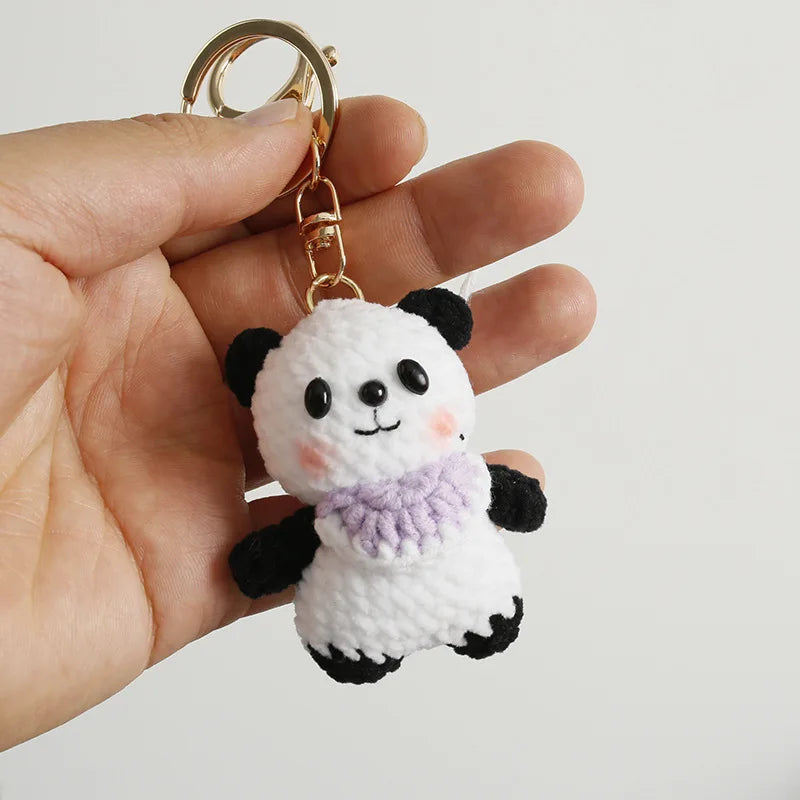 Funny Sheep Crochet Keychain Cute Animal Bag Charm