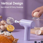 Wireless Electric Food Mixer – 3-Speed Portable Egg Beater & Frother