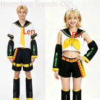 Homchee Trends COS Anime Men Len Cosplay Costume Anime Women Rin JK Uniform for Comic Con Outfits