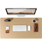 Large Mouse Pad,Office Desk Mat, Leather Desk Pad Protector, Non-Slip PU Leather Desk Blotter, Laptop Desk Pad