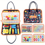 Montessori Busy Board Sensory Learning Toy for Preschool Kids