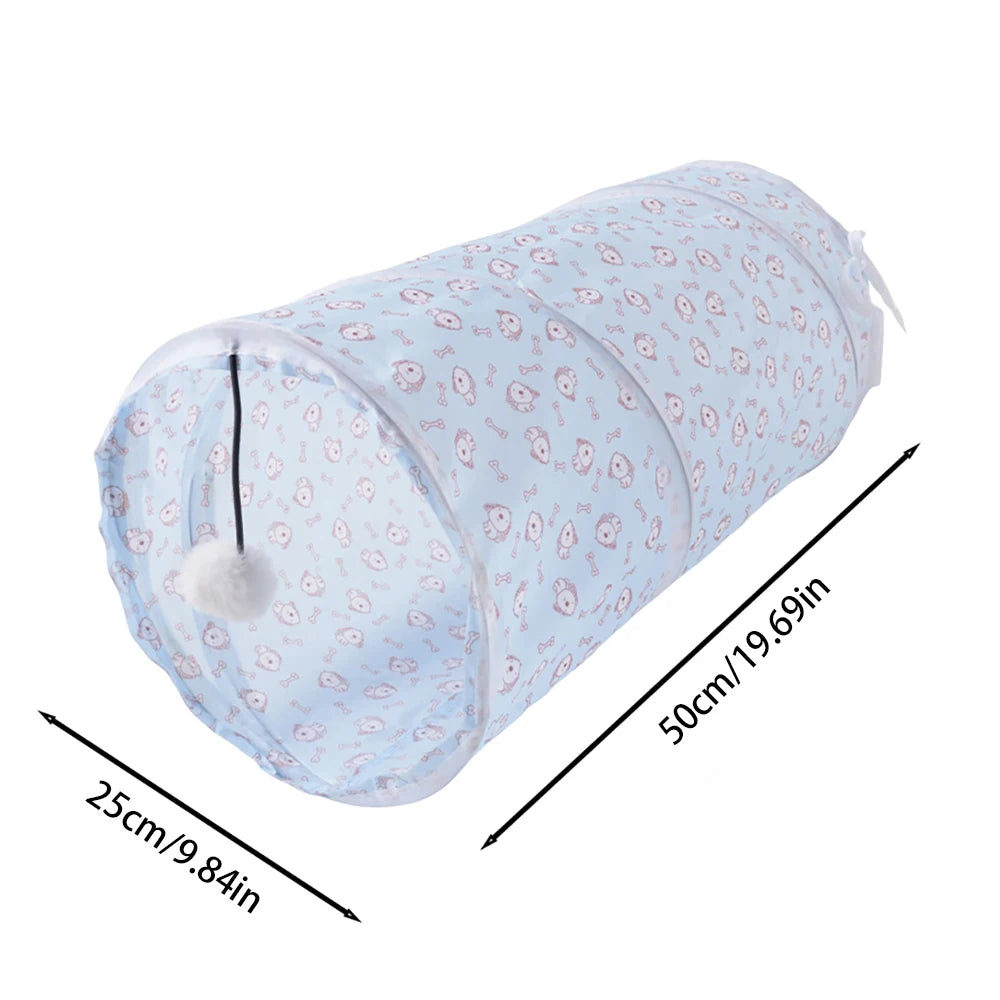 Foldable Interactive Cat Tunnel Toy for Indoor Play and Exercise