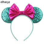 Embroidered Sequin Ears Bow Headband for Women & Girls
