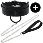 Gothic Punk Pu Leather Choker With O-Ring - Adjustable Collar Necklace For Women, Perfect For Halloween & Everyday Wear