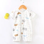 Newborn Baby Clothing Boy Girl Baby Clothes Items Cotton Bodysuit Summer Short Sleeve Romper Infant Toddler Sleepwear